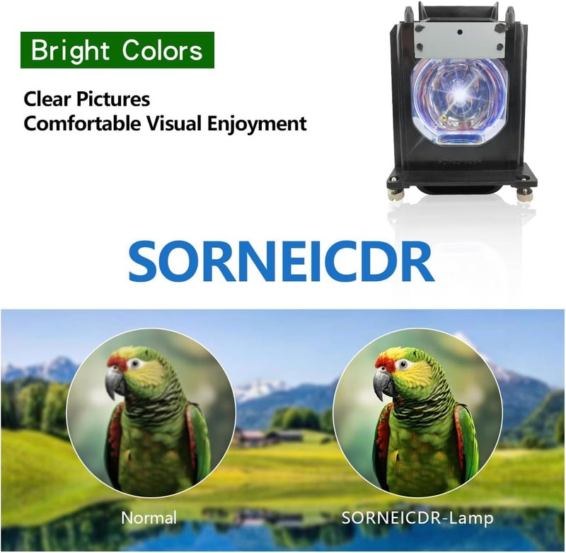 SORNEICDR مصباح بروجكتور 915P061010 متوافق مع ميتسوبيشي 915P061010 لـ WD-65733/WD-57733/WD-65734/WD-73733/WD-65833/WD-73833/WD-57734/WD-73734/WD65733/WD-Y657/WD-57833/WD73733/WD65734/WD57733 - Image 2